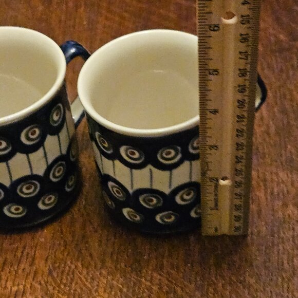 2 Polish Pottery Boleslawiec Mugs. Hand Painted - Picture 6 of 8